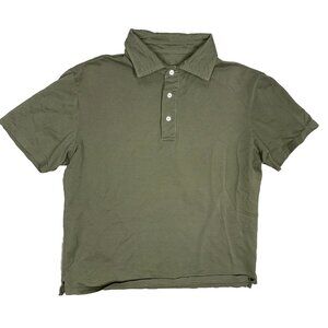Spier & Mackay Polo Shirt Cropped Fit Short Sleeve Mesh Cotton Medium